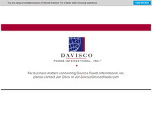 Tablet Screenshot of daviscofoods.com